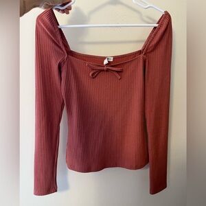 Long sleeve square neck top brand Cotton Candy LA size small